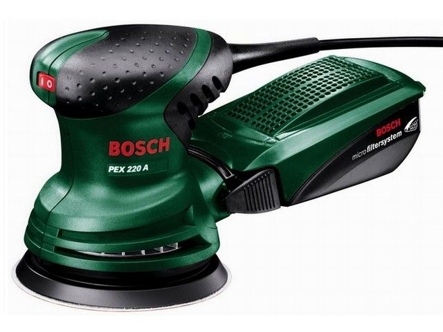 Эксцентриковая шлифмашина BOSCH PEX 220 A в кор. (220 Вт, 125 мм, 24000 кол/мин) - фото