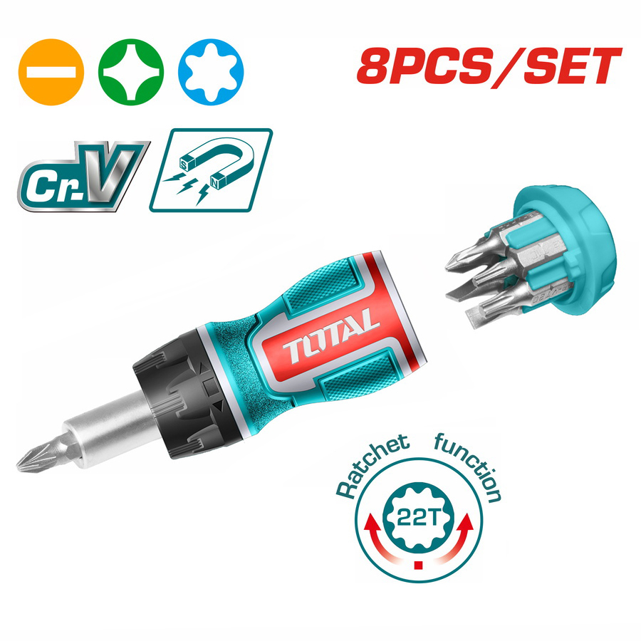 Отвертка 8 в 1 TOTAL TACSDS1726 - фото
