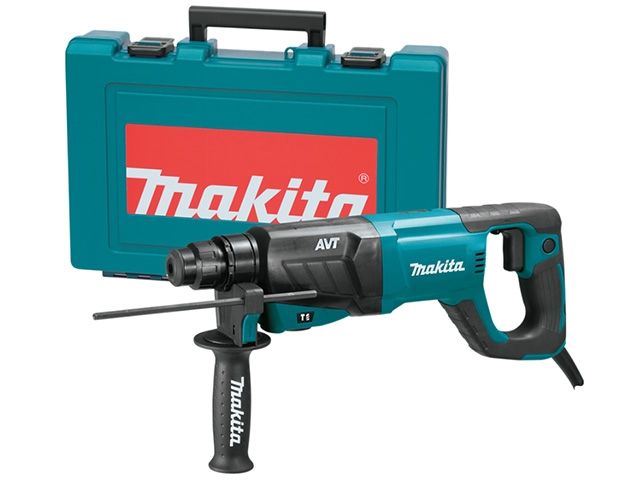 Перфоратор MAKITA HR 2641 в чем. (800 Вт, 2.4 Дж, 3 реж., патрон SDS-plus, вес 3.1 кг) - фото