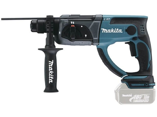 Аккум. перфоратор MAKITA LXT DHR 202 Z в кор. (18.0 В, Li-Ion, 1.9 Дж, вес 3.2 кг) - фото