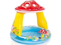 Надувной детский бассейн с навесом Грибок, 102х89 см, INTEX (для детей от 1 до 3 лет) (57114NP) - фото